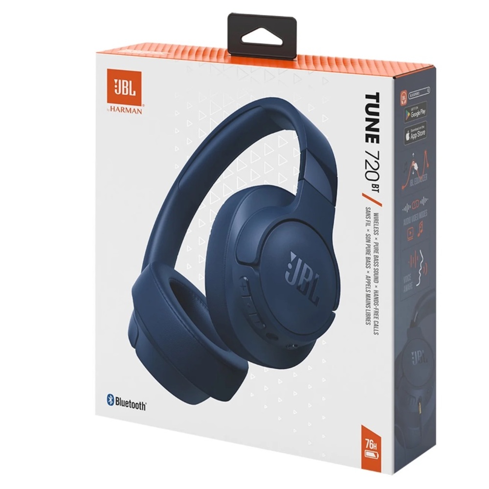 NEW JBL Tune 720BT Wireless Bluetooth Over-Ear Headphones BLUE